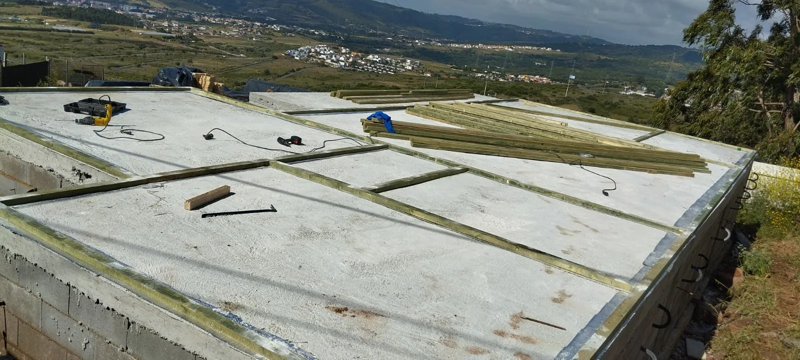 Estrutura da Base em construção